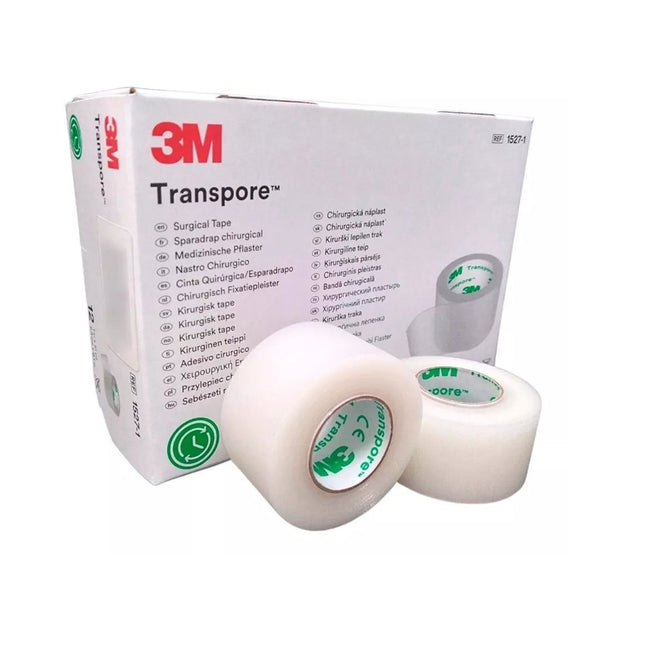 Transpore 2.5 (1in) X 9.14m Caja C/12 Rollos