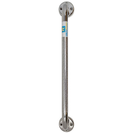 Agarradera 18 Pulg (45.72 Cm) Moleteada Cromada