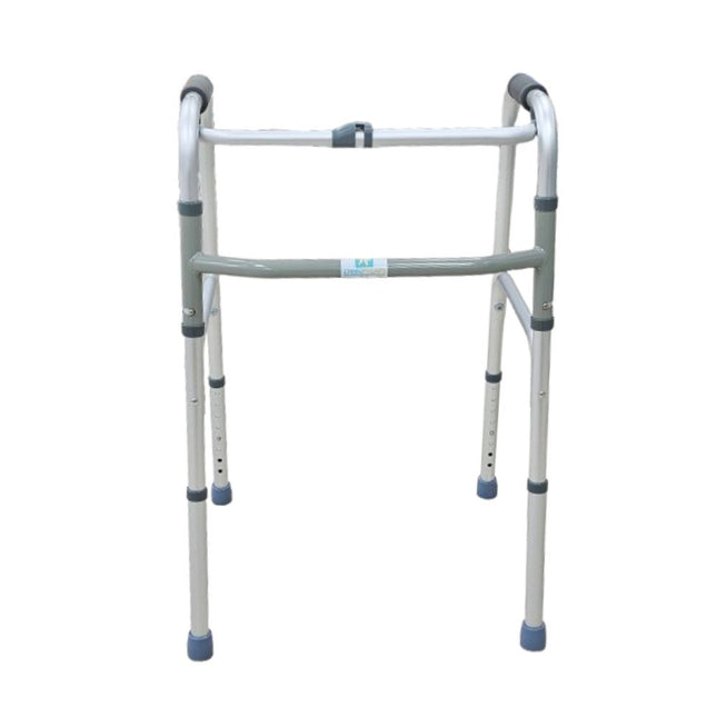 Andadera de Aluminio Economica Plegable 4 Apoyos Plata 100 Kg