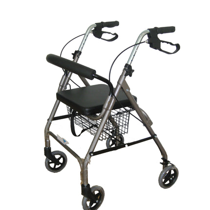 ANDADERA ROLLATOR DESARMABLE DE ALUMINIO 4 RUEDAS 6 pulg 120 kg