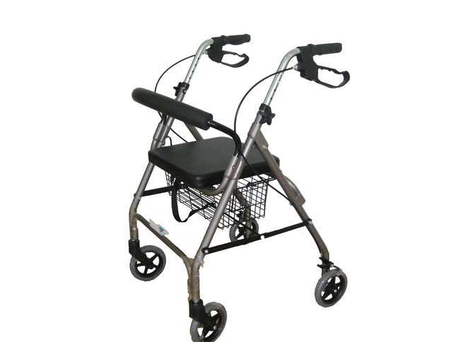 ANDADERA ROLLATOR DESARMABLE DE ALUMINIO 4 RUEDAS 6 pulg 120 kg