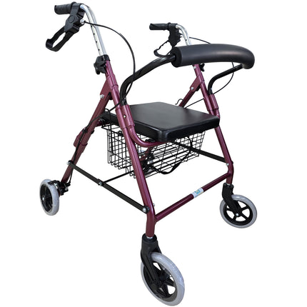ANDADERA ROLLATOR DESARMABLE DE ALUMINIO 4 RUEDAS 6 pulg 120 kg