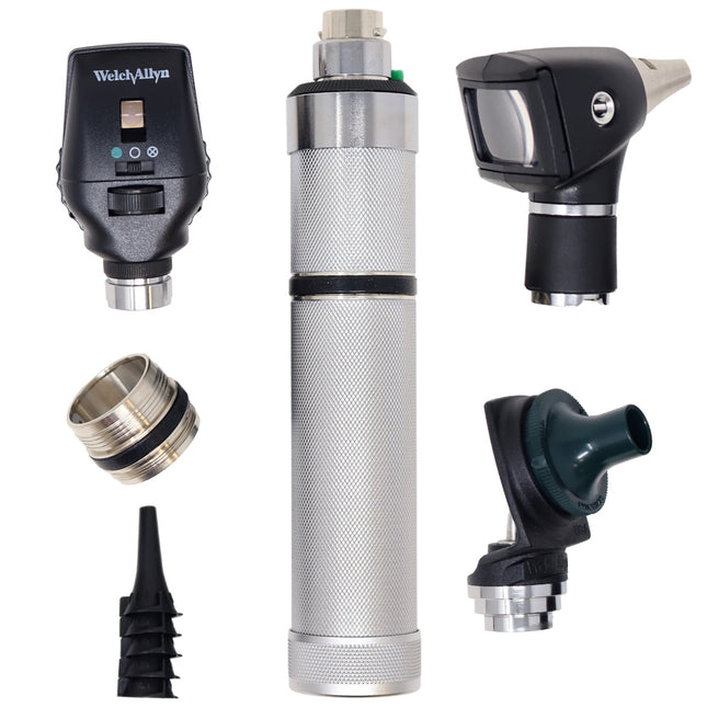 Estuche de Diagnostico Recargable Halogeno 3.5v Oftalmo Coaxial Otoscopio 20000 Rinoscopio