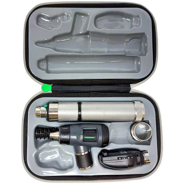 Estuche de Diagnostico Recargable Halogeno 3.5v Otoscopio Macroview y Mango 71000-c