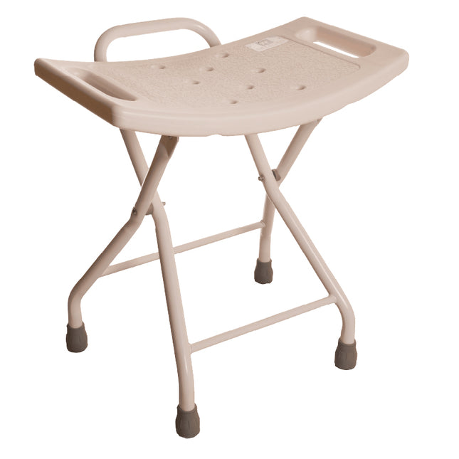 Banco de Acero S/respaldo P/ducha Blanco Plegable 110 Kg