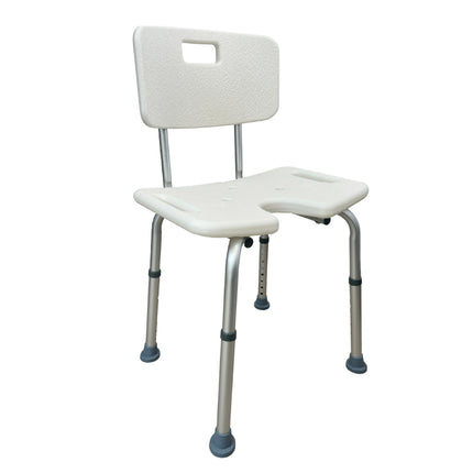 Banco para Ducha Extra Ancho con Respaldo y Asiento Tipo U  Bienstar BIBM3522L