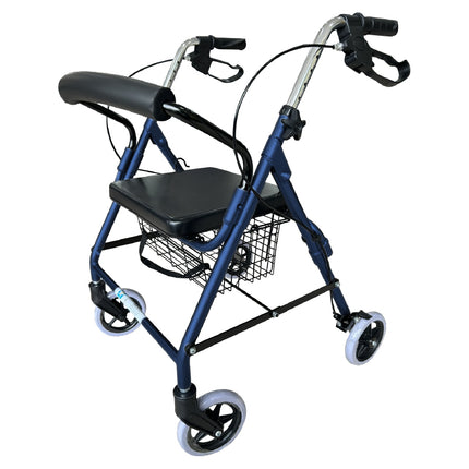 ANDADERA ROLLATOR DESARMABLE DE ALUMINIO 4 RUEDAS 6 pulg 120 kg