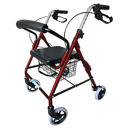 ANDADERA ROLLATOR DESARMABLE DE ALUMINIO 4 RUEDAS 6 pulg 120 kg