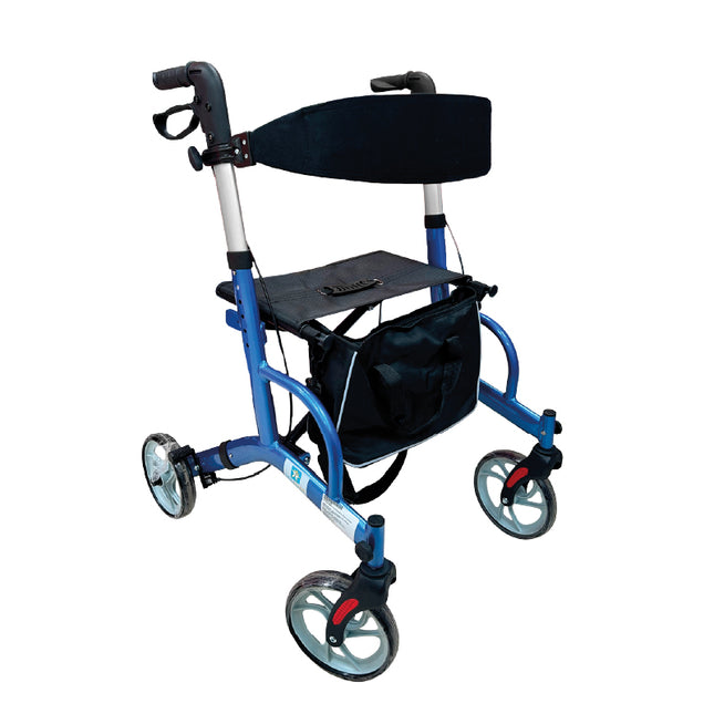 Andadera Rollator de Lujo de Aluminio Azul Bienstar BM8861L-KD