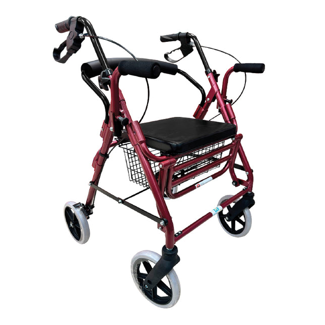 Andadera Rollator de Aluminio con Descansapies y Brazos Desarmables Bienstar BM8882L
