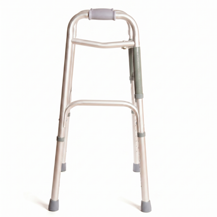 Andadera de Aluminio Plegable 4 Apoyos Plata 115 Kg