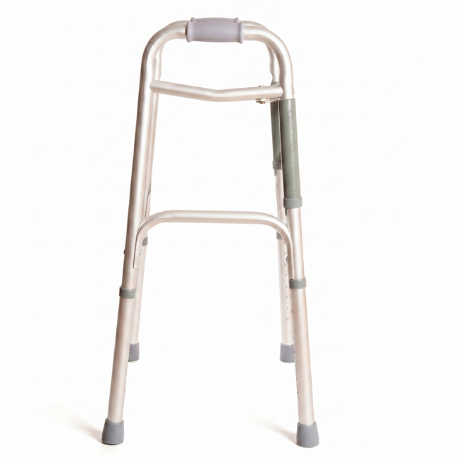 Andadera de Aluminio Plegable 4 Apoyos Plata 115 Kg