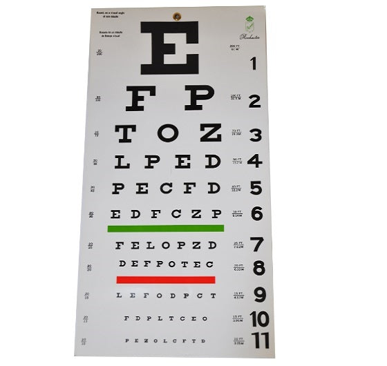 Cartulina P/examen de Vista Adulto