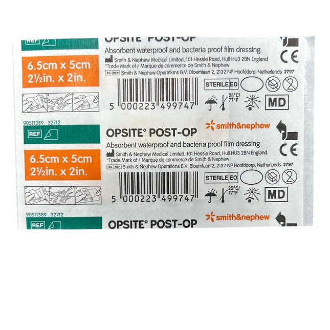 Opsite Post-op 6.5 X 5 Cm Pelicula Transparente Hidrofilica con Aposito
