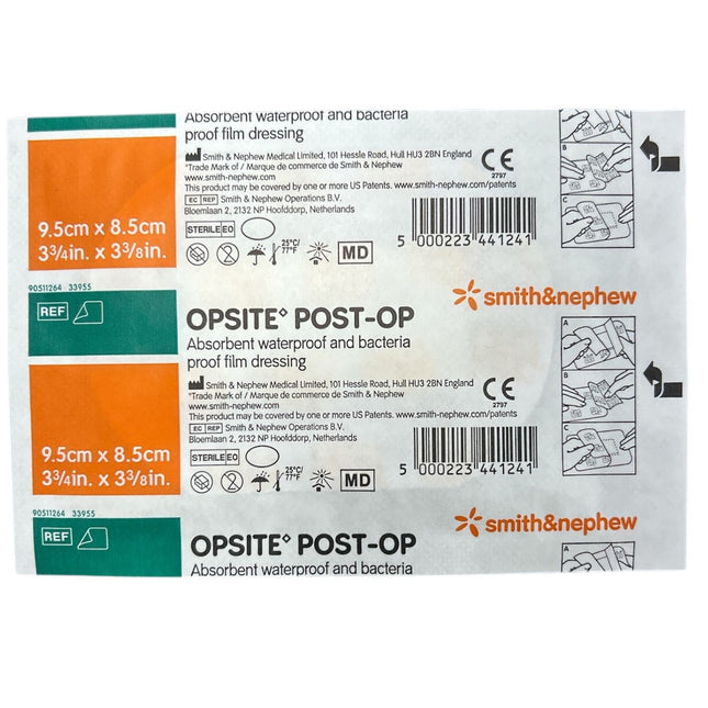Opsite Post-op 9.5 X 8.5 Cm Pelicula Transparente Hidrofilica con Aposito