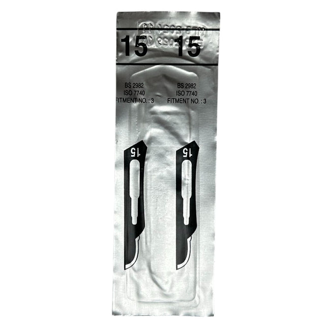Hoja de Bisturi Esteril Acero al Carbon 15 Pieza