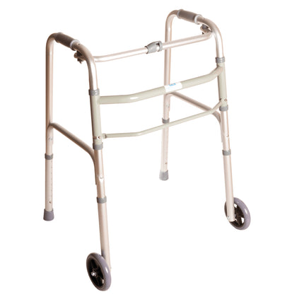 Andadera Plegable de Aluminio con 2 Ruedas de 5" (12 cm) BIENSTAR