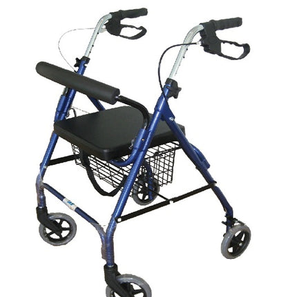 ANDADERA ROLLATOR DESARMABLE DE ALUMINIO 4 RUEDAS 6 pulg 120 kg