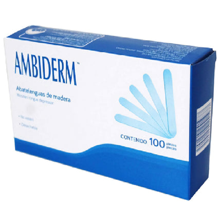 Abatelenguas de Madera Caja C/100 Pza