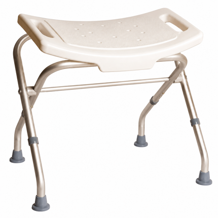 Banco de Aluminio Plegable sin Respaldo para Ducha 110 kg BIENSTAR
