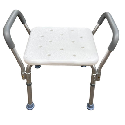 Banco de Aluminio para Ducha sin Respaldo y con Descansabrazos (90 kg) | Bienstar BM3552L