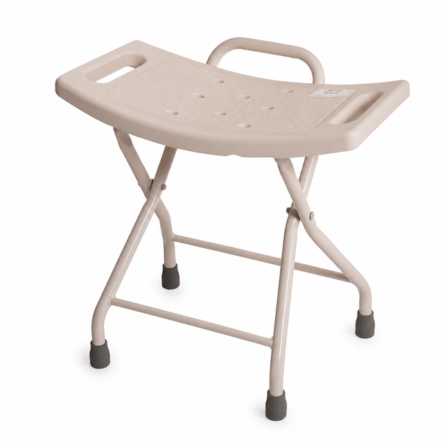 Banco de Acero S/respaldo P/ducha Blanco Plegable 110 Kg
