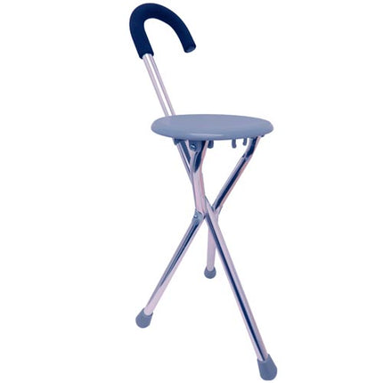 Bastón Cuello de Ganso con Asiento Plegable de Aluminio Bienstar BM836