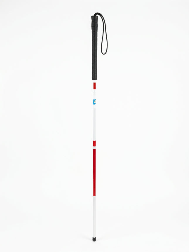 Bastón Plegable Blanco para Invidentes y Debilidad Visual con Correa  Bienstar BM2060