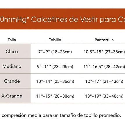 Therafirm® Calcetín de Mediana Compresión para Caballero 15-20 mmHg