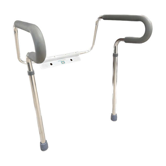 Chasis de seguridad para inodoro Bienstar BM6731L con estructura de aluminio de altura ajustable y apoyabrazos acolchados