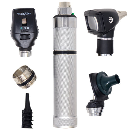 Estuche de Diagnostico Recargable Halogeno 3.5v Oftalmo Coaxial Otoscopio 20000 Rinoscopio