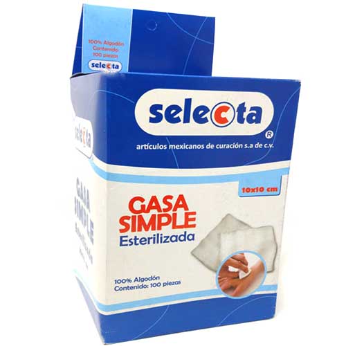 Gasa Esteril C/100 Pza. 10 X 10 Cm