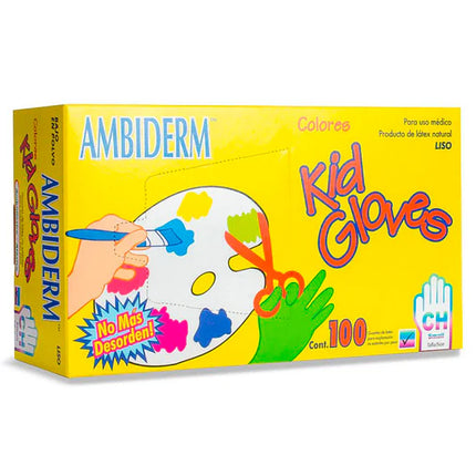 Guantes de Látex No Estériles Ambiderm Plus Bajo en Polvo Caja con 100 Piezas