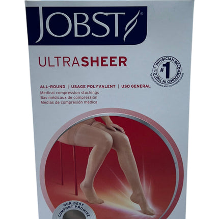 Media Ultrasheer muslo compresion 15-20 mm hg punta cerrada