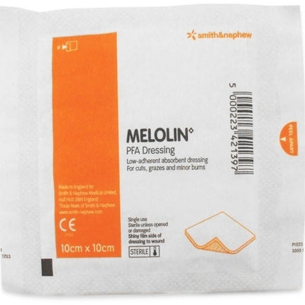 Melolin 10 X 10 Cm Gasa de Algodon/poliester Ultra Absorbente No Adherente