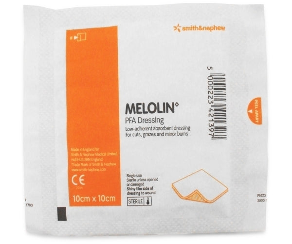 Melolin 10 X 10 Cm Gasa de Algodon/poliester Ultra Absorbente No Adherente