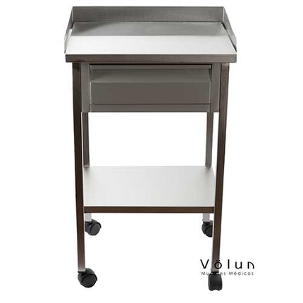 Mesa Pasteur Inox con Cajon Esmaltado