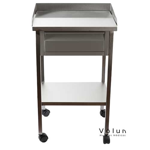 Mesa Pasteur Inox con Cajon Esmaltado