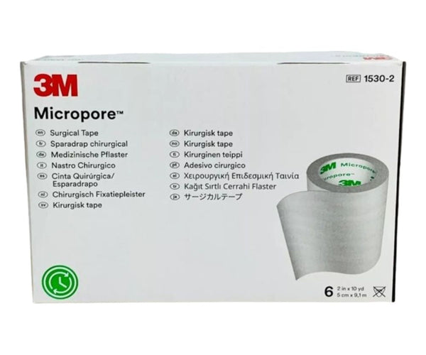 Micropore Blanco 5cm (2in) X 9.14 M Caja C/6 Rollos