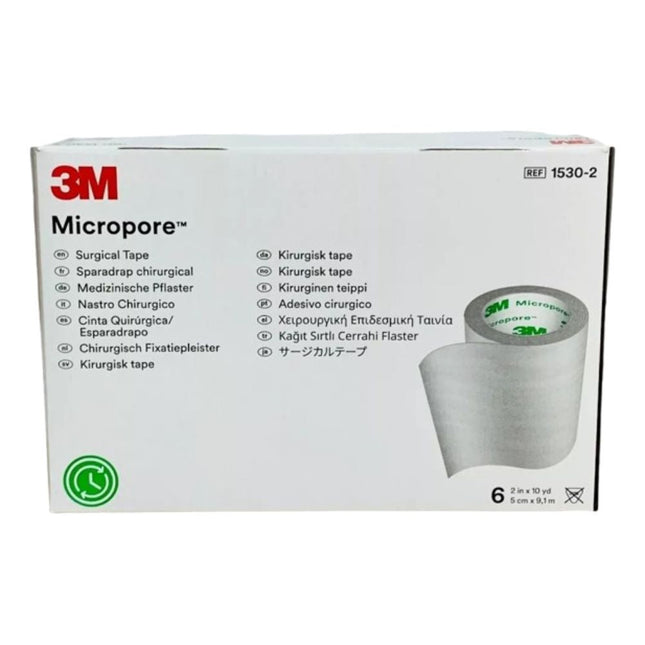 Micropore Blanco 5cm (2in) X 9.14 M Caja C/6 Rollos