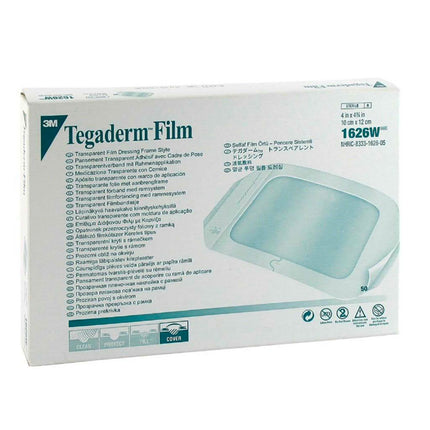 Aposito transparente Tegaderm 10 x 12 cm paquete con 50 pzas