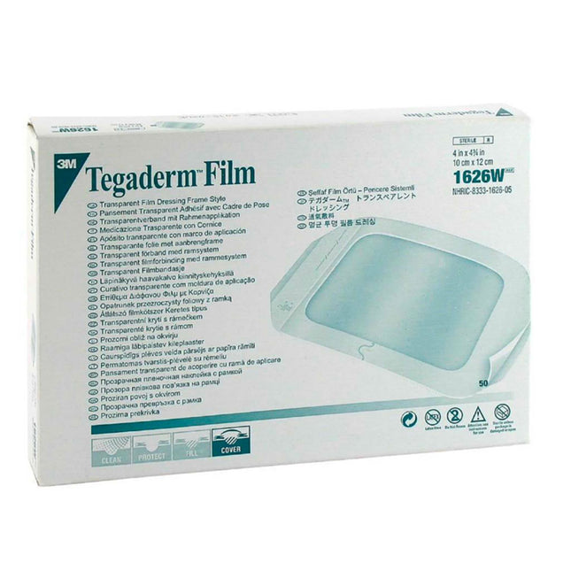 Aposito transparente Tegaderm 10 x 12 cm paquete con 50 pzas