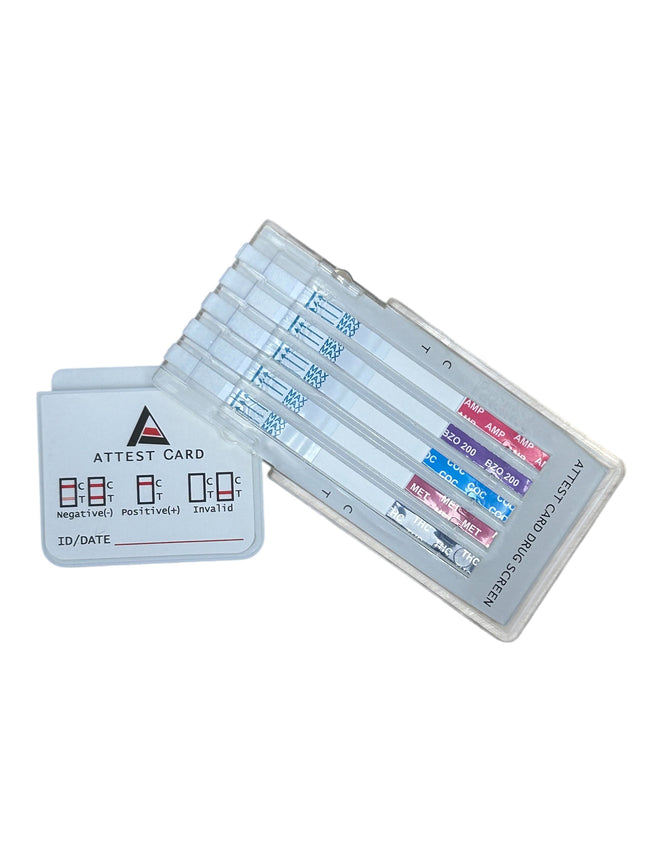 Prueba Antidoping de 5 Elementos | Detección de Multidrogas en Orina - Kit de 25 Piezas