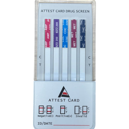 Prueba para 5 Drogas Cocaina Marihuana Anfentaminas Metanfetaminas Opiacidos