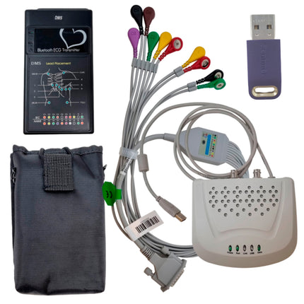 Prueba de esfuerzo DMS CardioScan Sistema de Adquisicion de ECG Bluetooth de 12 Derivaciones Windows licencia llave USB