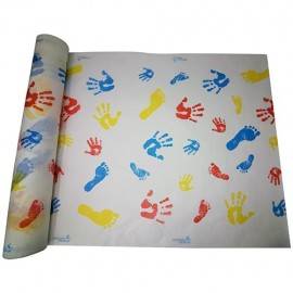 Rollo de Papel Crepe de Huellas para Mesa de Exploracion 53.34 Cm X 38 Mt
