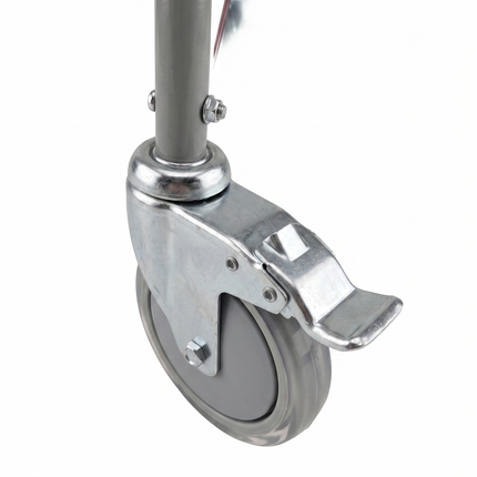 Bienstar Silla Cómodo con Ruedas | Cromada | Brazos Abatibles y Pierneras Desmontables | Modelo 8015A