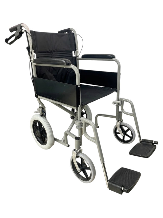 Silla de Ruedas de Traslado Plegable de Aluminio Negra BM9731  Bienstar