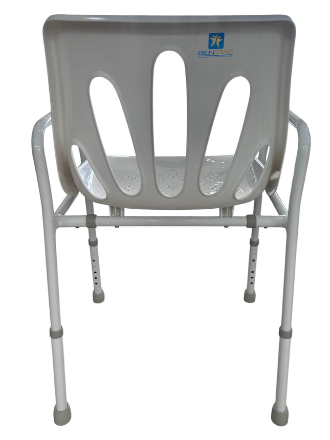 Silla para Ducha de Acero con Respaldo para Baño