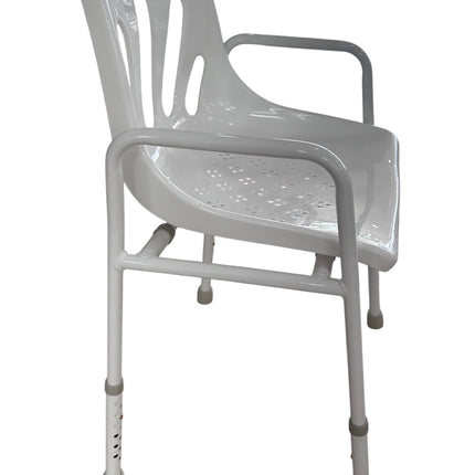 Silla para Ducha de Acero con Respaldo para Baño